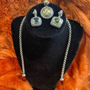 3 IN 1 INTERCHANGEABLE SILVER NECKLACE